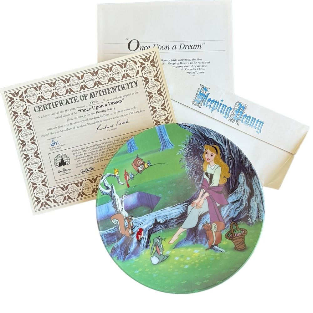 Disney Bradford Exchange Collector Plate Sleeping Beauty "Once Upon A Dream" - Picture 3 of 5